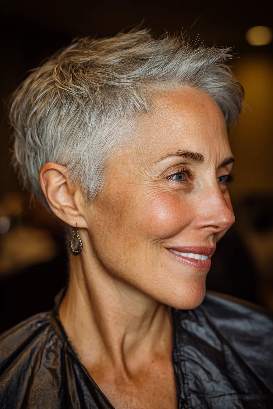 16. Soft Grey Tapered Pixie (Kurze Pixie-Frisuren) – Kurze Pixie-Frisuren