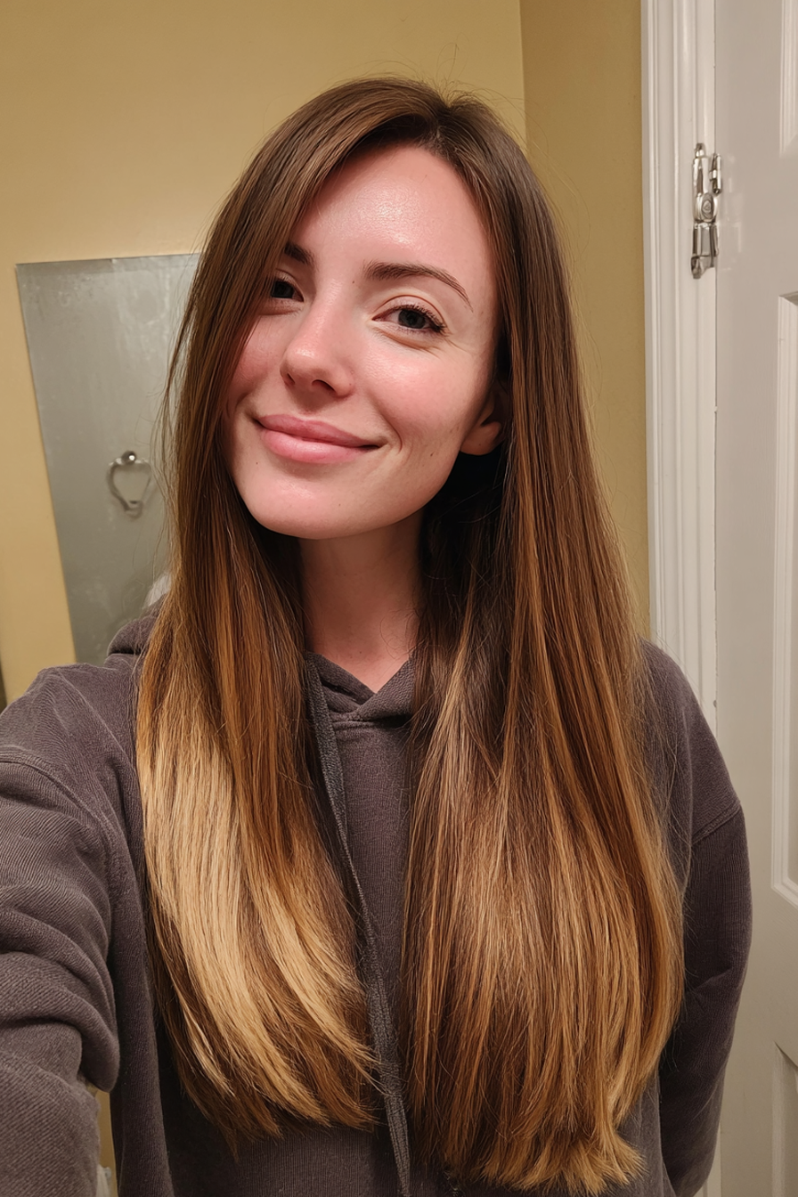 17. Klassischer Haarschnitt in einer Länge mit Honigreflexion (Haarschnitte für glattes Haar) – Haarschnitte für glattes Haar