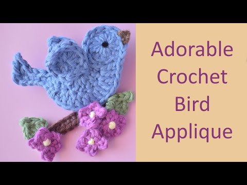 🐦 süßes Häkelvogel-Applikationsmotiv-einfach, wie zu, Schritt-für-Schritt-Tutorial kostenloses Muster HQDefault