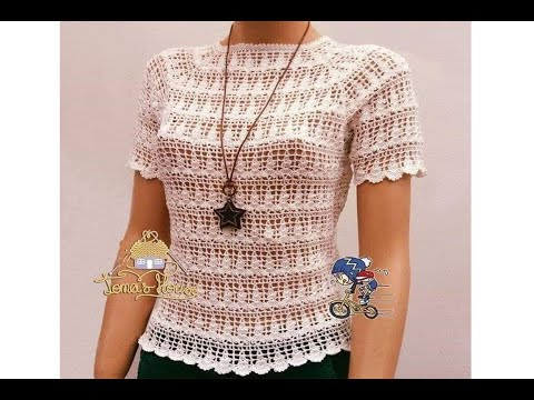 🌿 Entdecken Sie die elegante Häkelbluse für Frühling und Sommer HQDefault