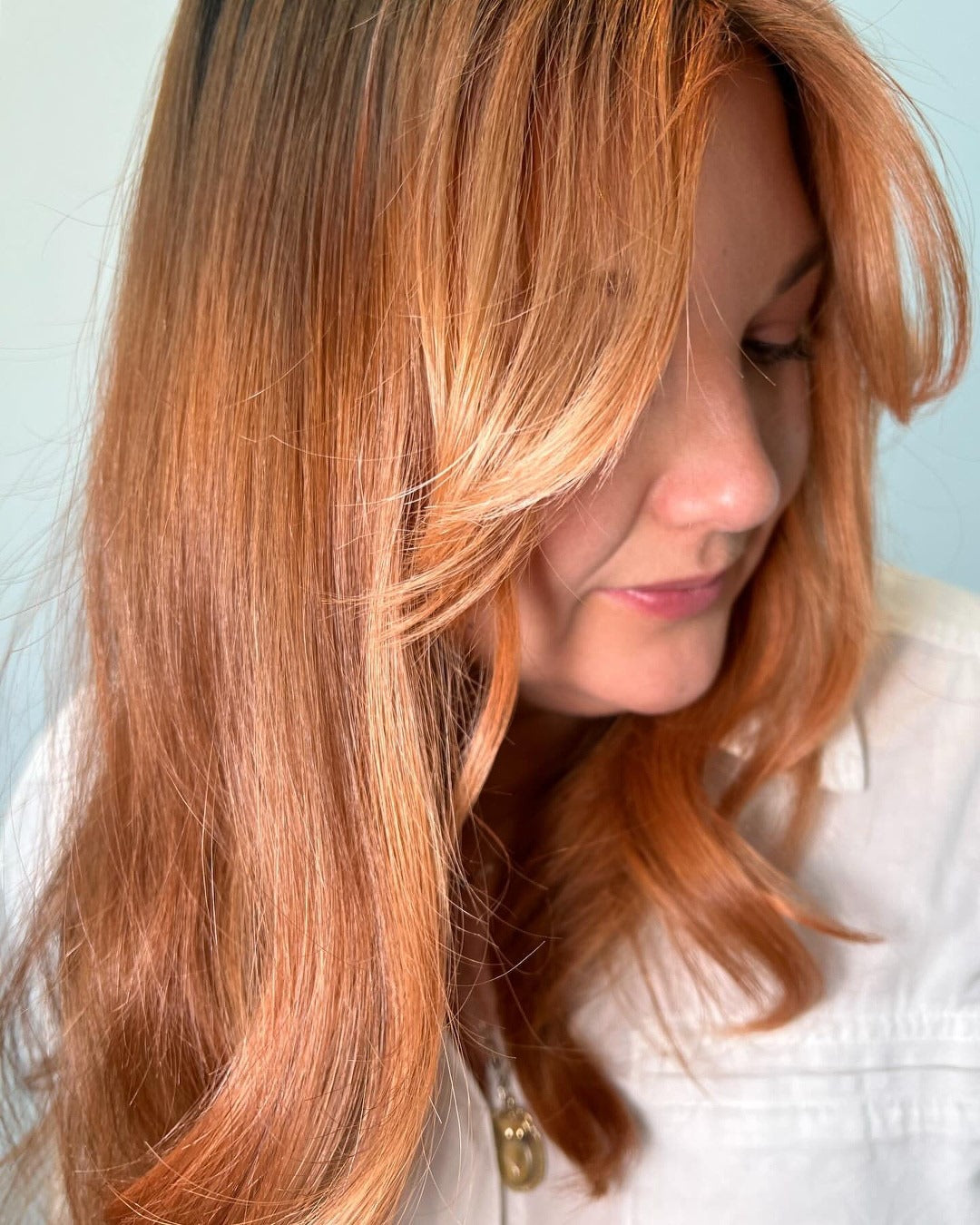 10. Zweifarbige Schmelze mit Auburn und Orange (Ingwer Haarfarbe)