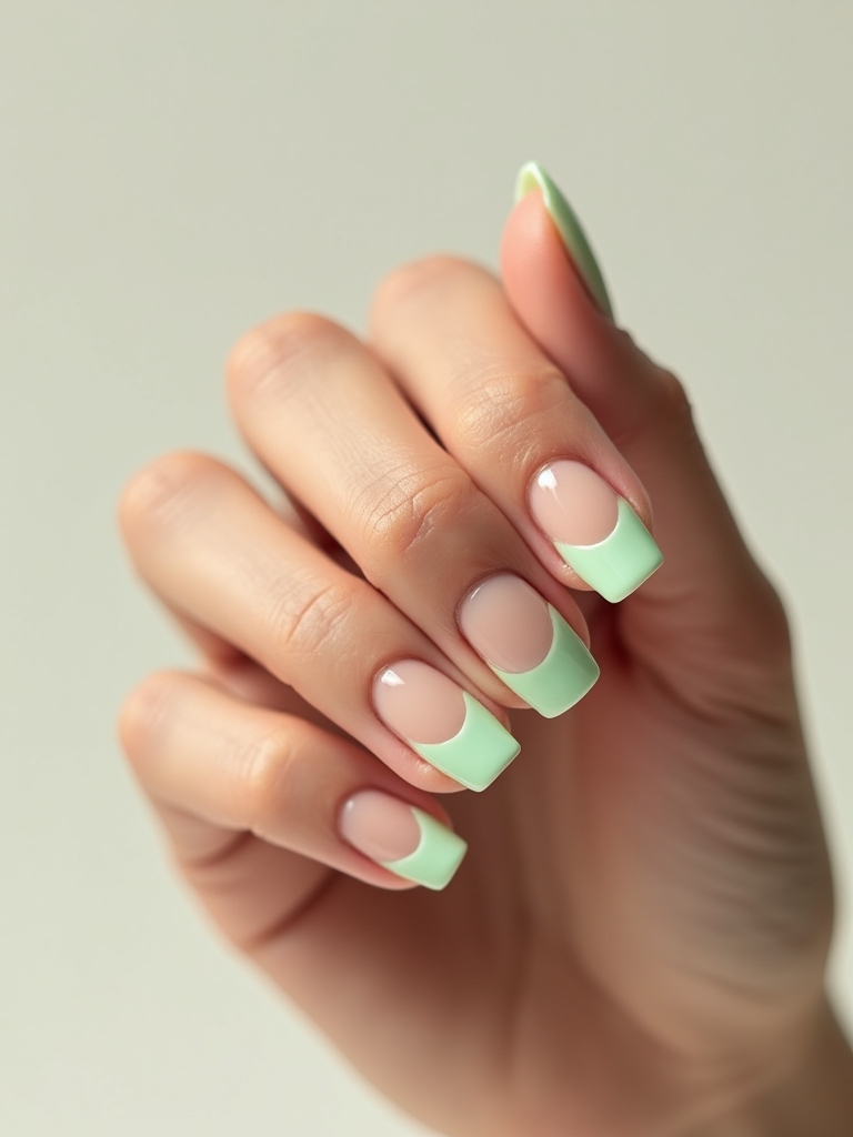 Weiche Salbei-Micro-French-Spitzen