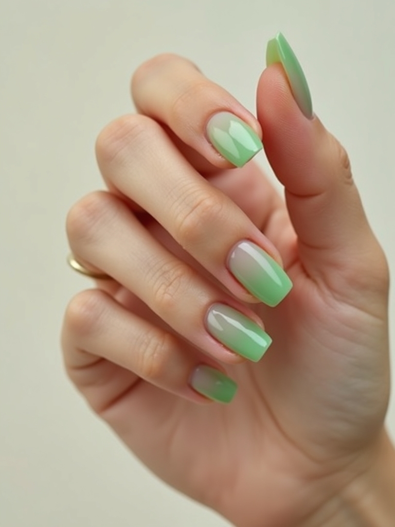 Transparente, geleegrüne Spitzen