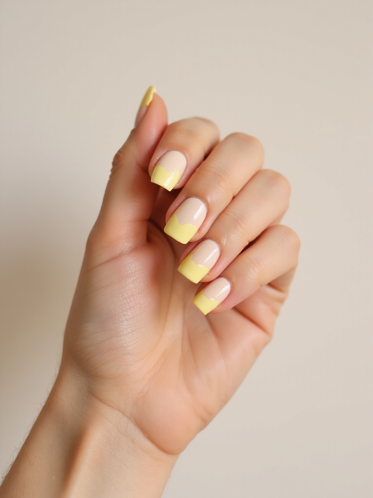 warmes Buttercreme-Nude-Ombr