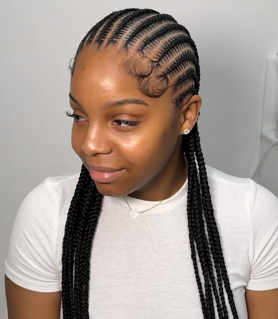 Mittlerer Futter in Zöpfen