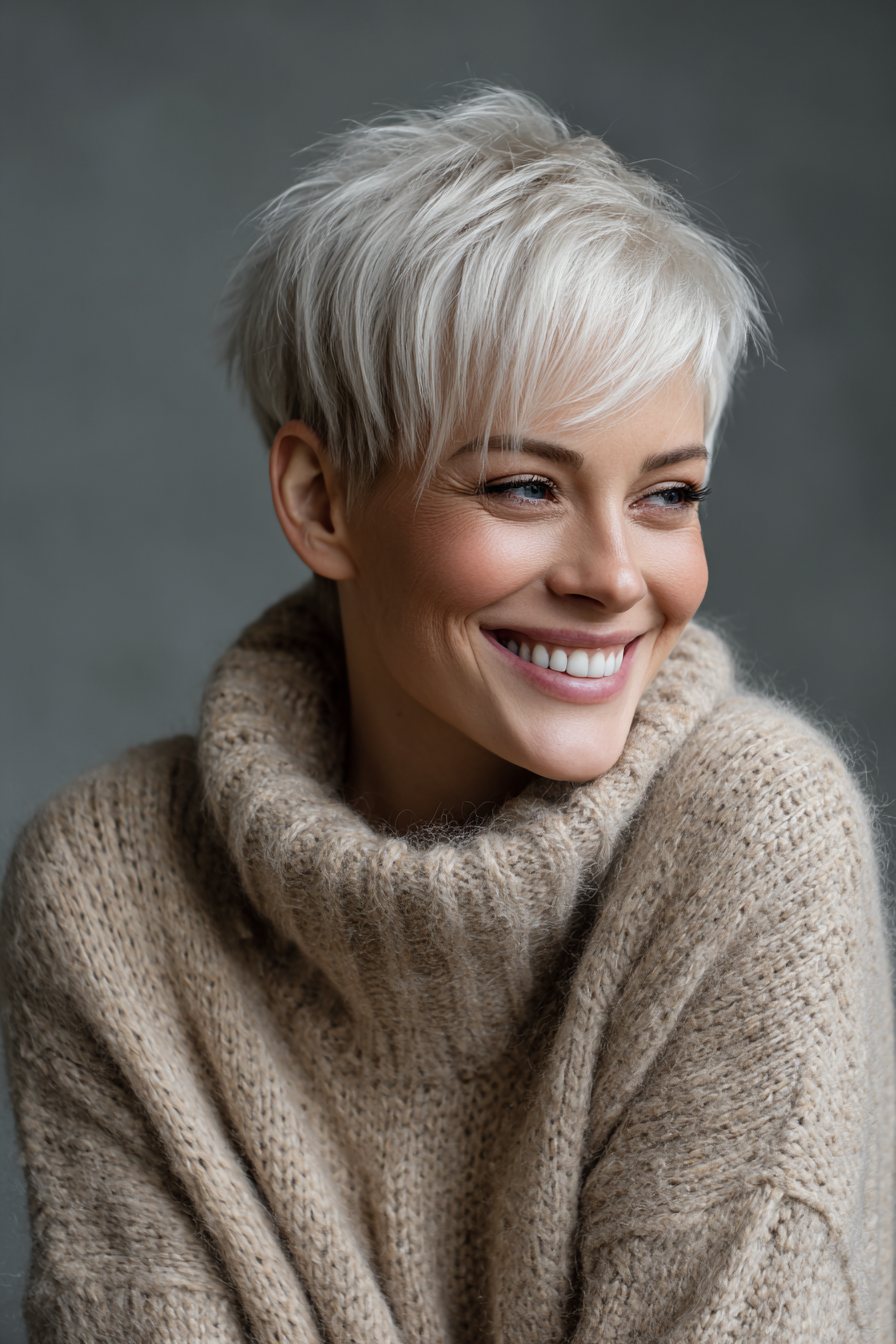 18. Pixie mit eisigem Platin (einfache Frisuren) - einfache Frisuren