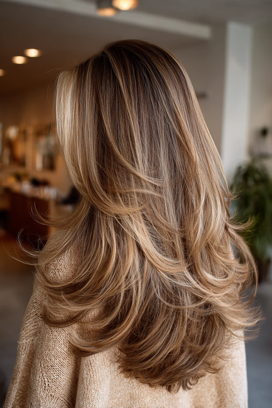 18. Dunkelblonde lange Locken mit stumpfen Spitzen (lange lockige Haarschnitte) – Lange lockige Haarschnitte