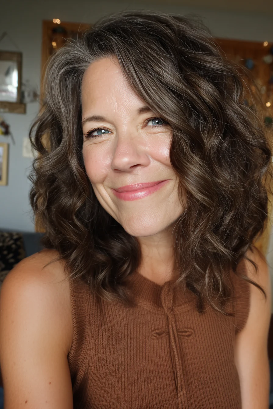 18. Lockere Spiralwellen in dunkler Schokolade (kurze gewellte Haarschnitte für ältere Frauen) – Kurze gewellte Haarschnitte für ältere Frauen