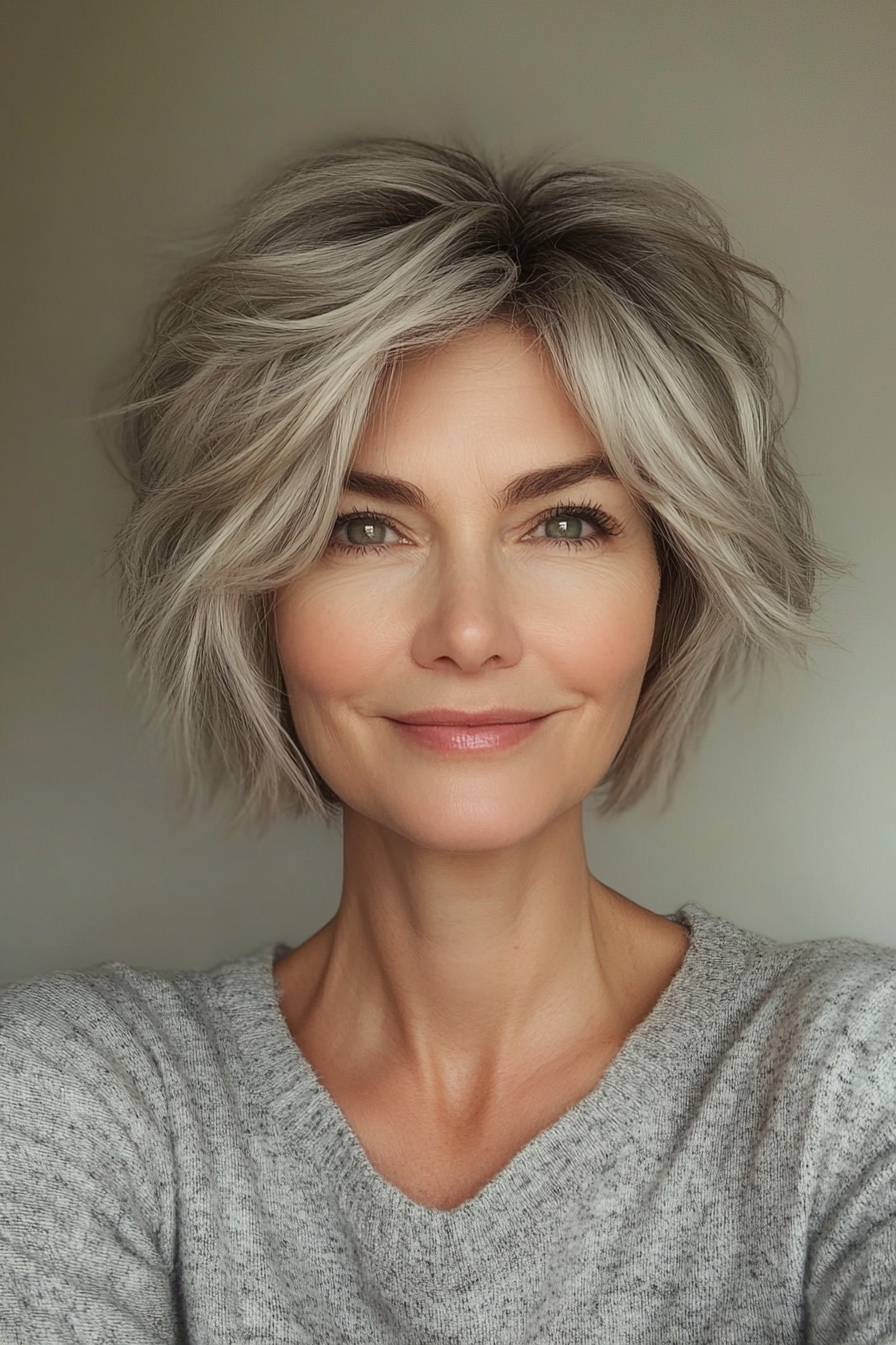 18. Messy Pixie in Ashblond (coole Haarschnitte für Frauen über 50) - Coole Haarschnitte für Frauen über 50