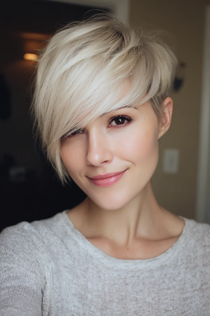 18. Natürlicher blonder, glatter Pixie (kurze Pixie-Frisuren) – Kurze Pixie-Frisuren