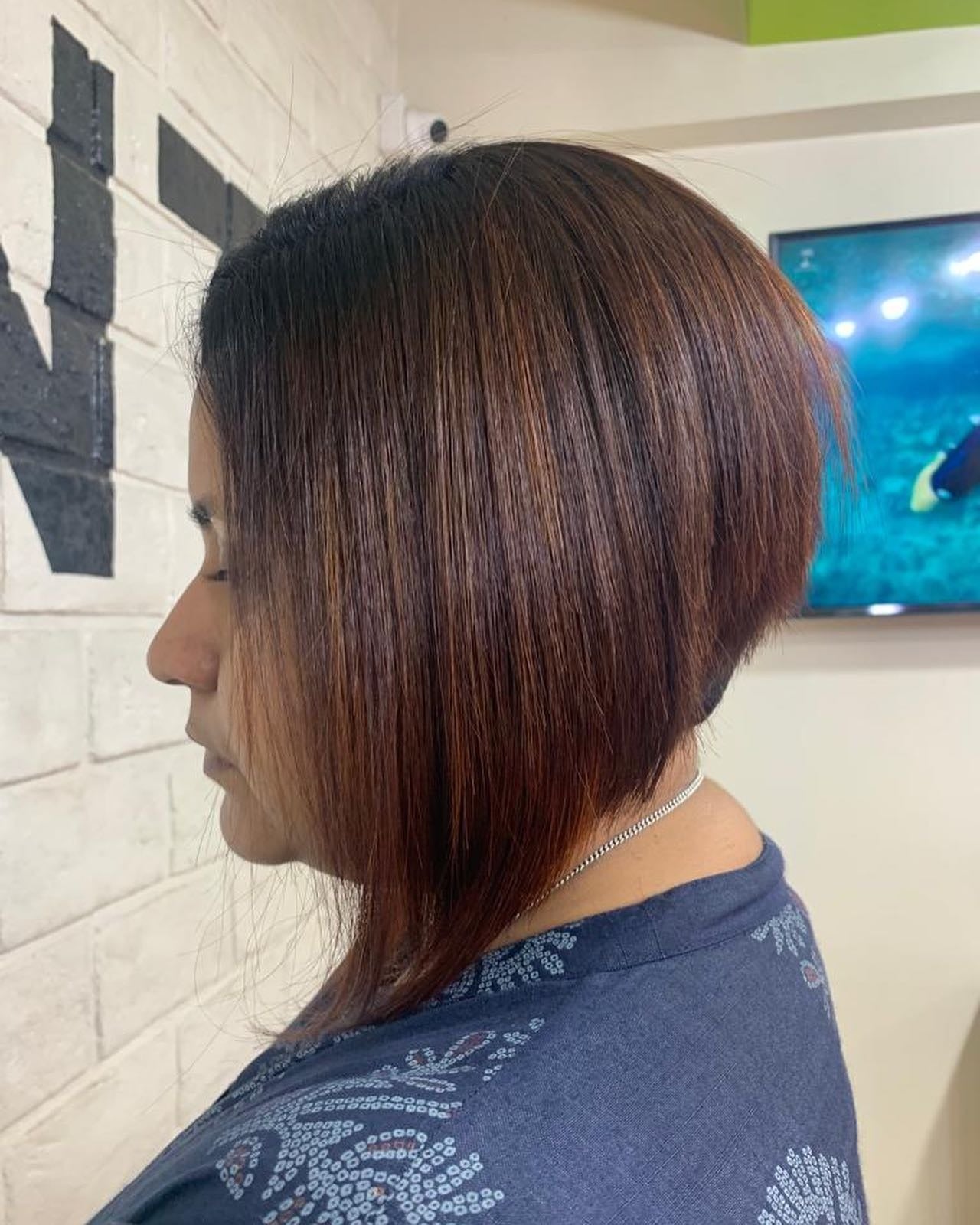 19. Auburn -Winkel gestapelt Bob (gestapelte Bob -Haare)