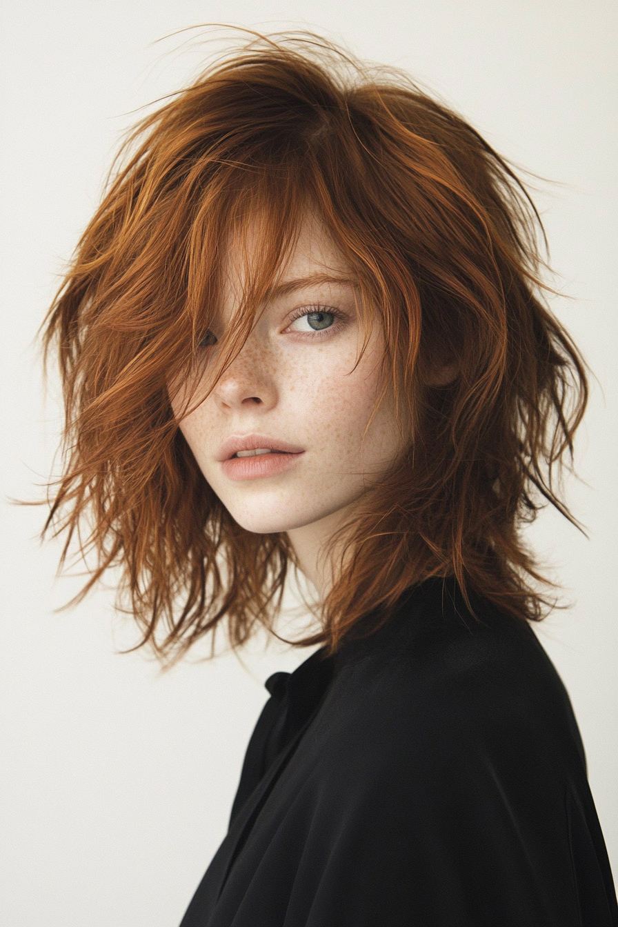 19. Layered Rasierer in Kastanien -Auburn (unordentliche Frisuren) - Unordentliche Frisuren