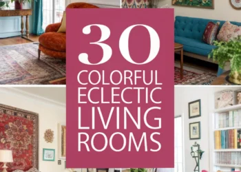 30 eklektische Wohnzimmer, die voller Farbe und Persönlichkeit platzen
