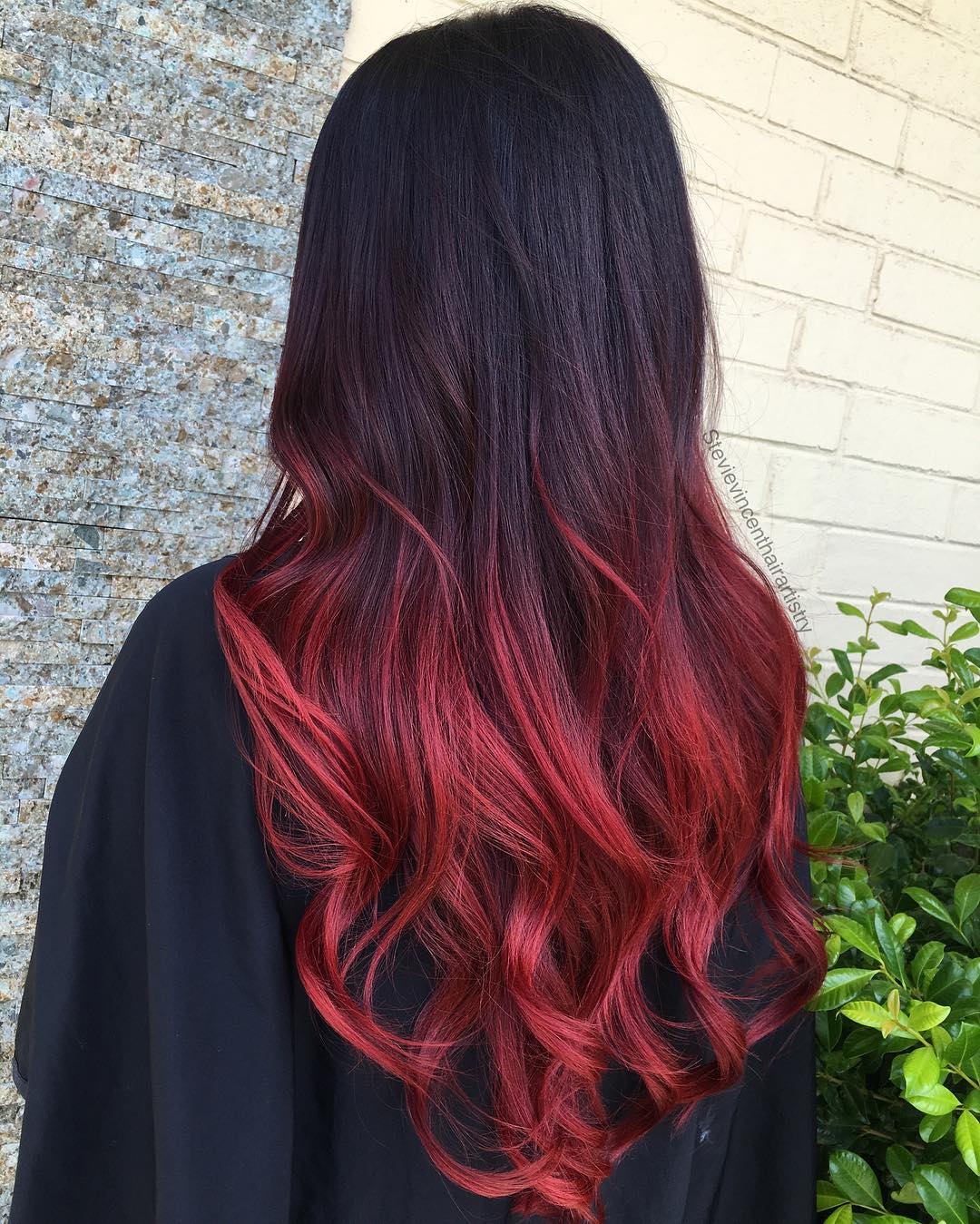 25 Beste Ombre Haarfarbe Ideen für blond, braune, rot und schwarze Haare Roter Ombre für schwarze Haare