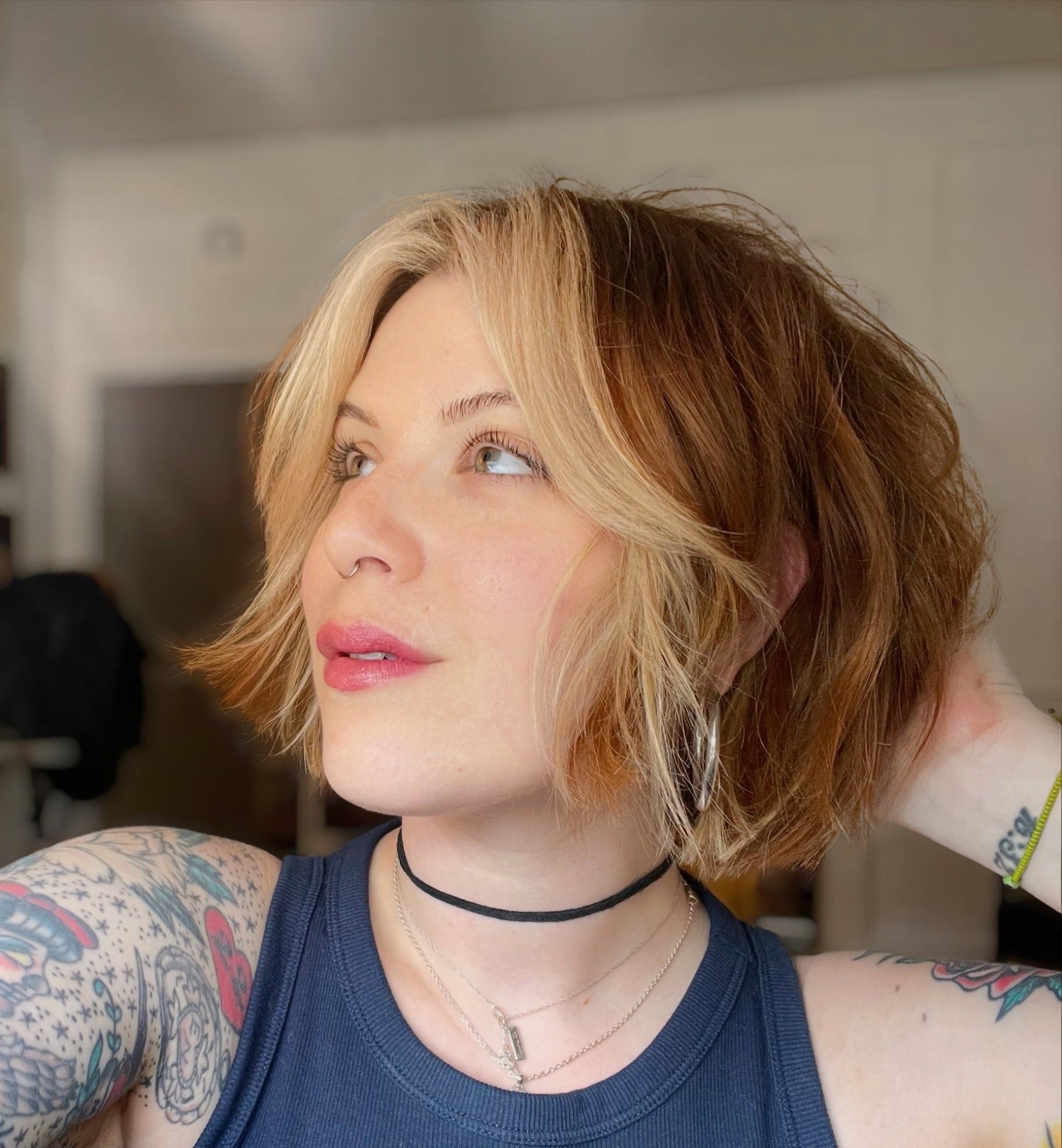 2. Coppy Kupfer Bob mit blonden Akzenten (Frisuren der Chic-Länge)