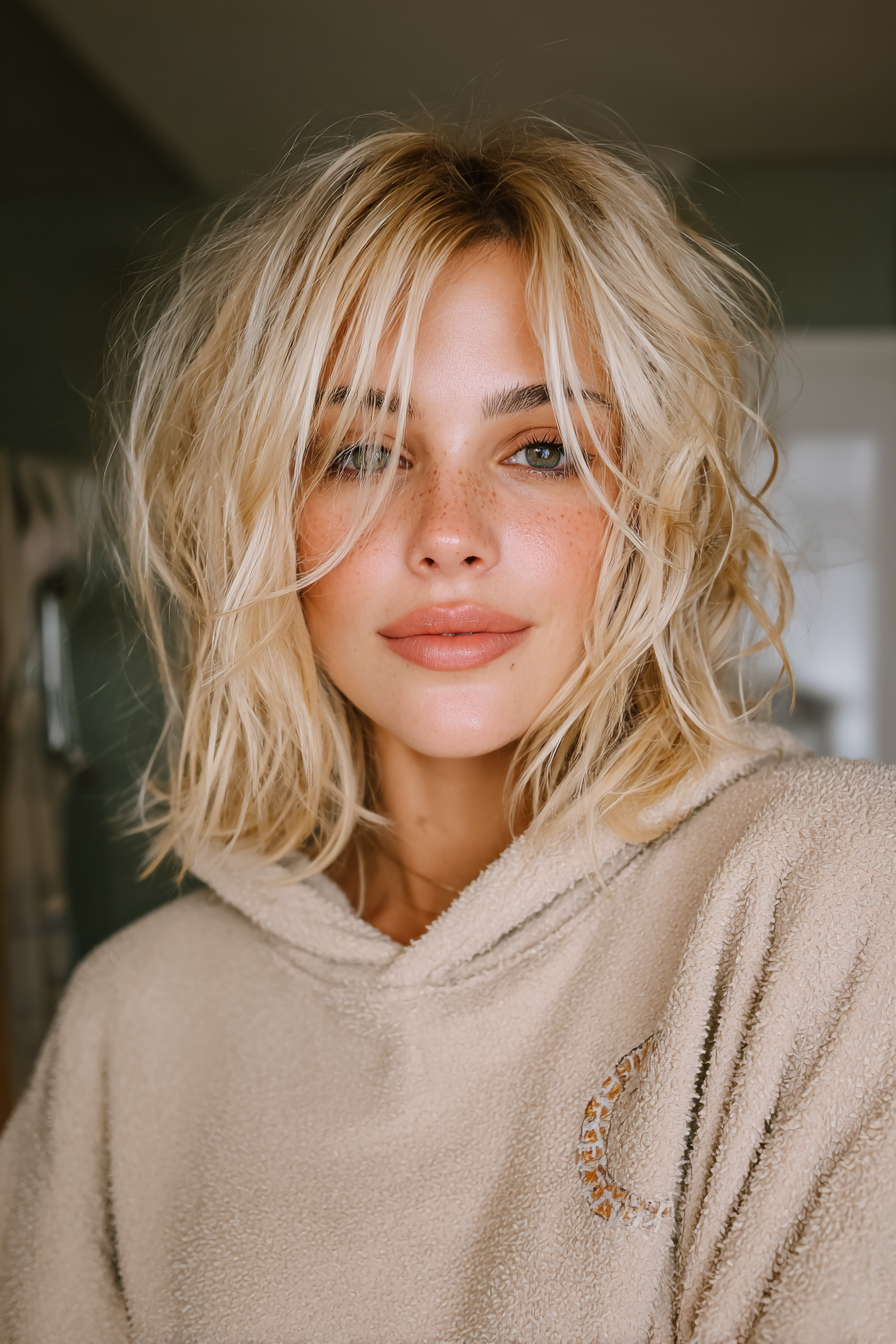 2. Choppy Vanilla Blonde Shag (Chaotische blonde Frisuren) – Unordentliche blonde Frisuren