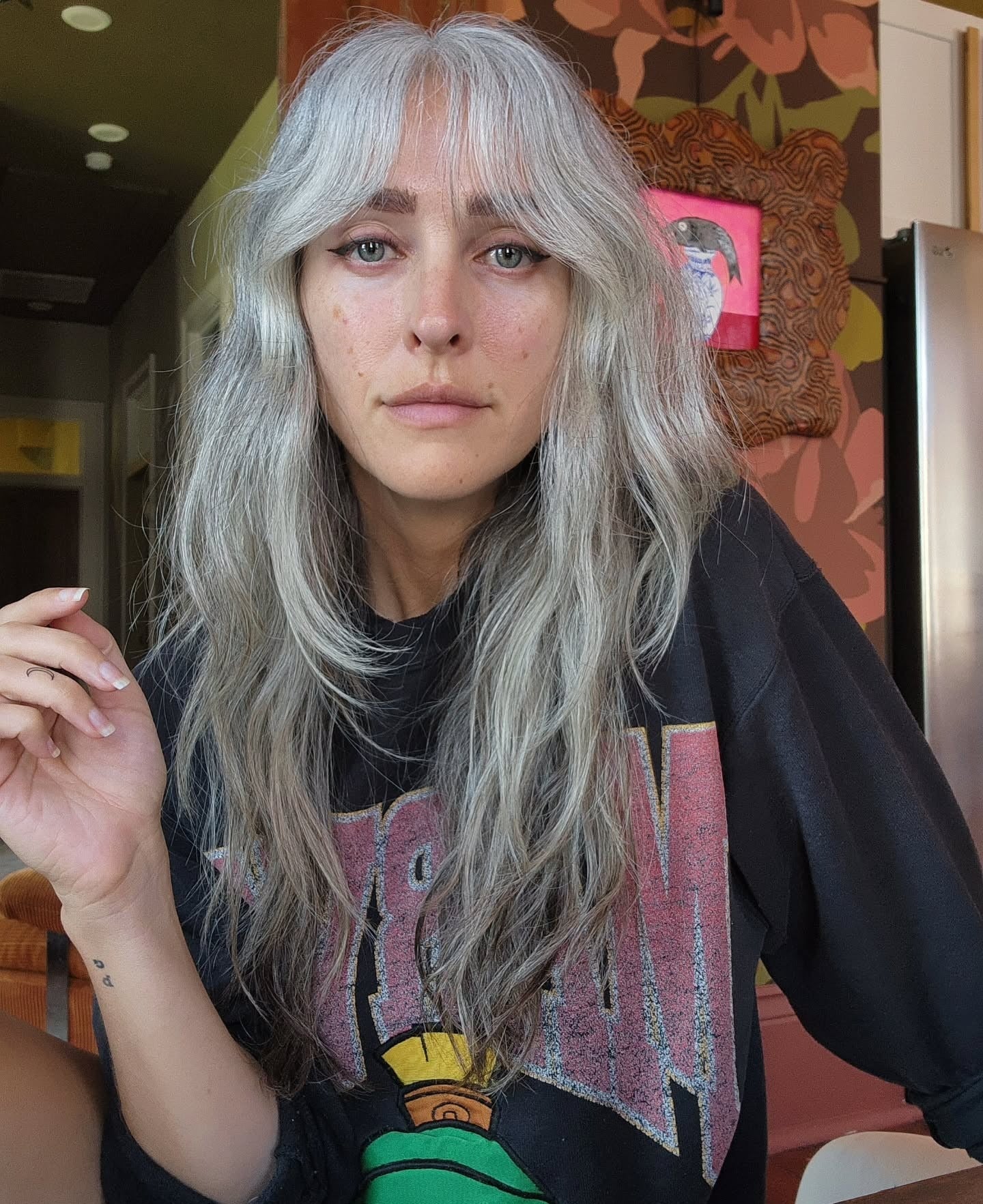 2. Silberkaskade mit gefiederten Pony (Wispy Pony für dünnes Haar)