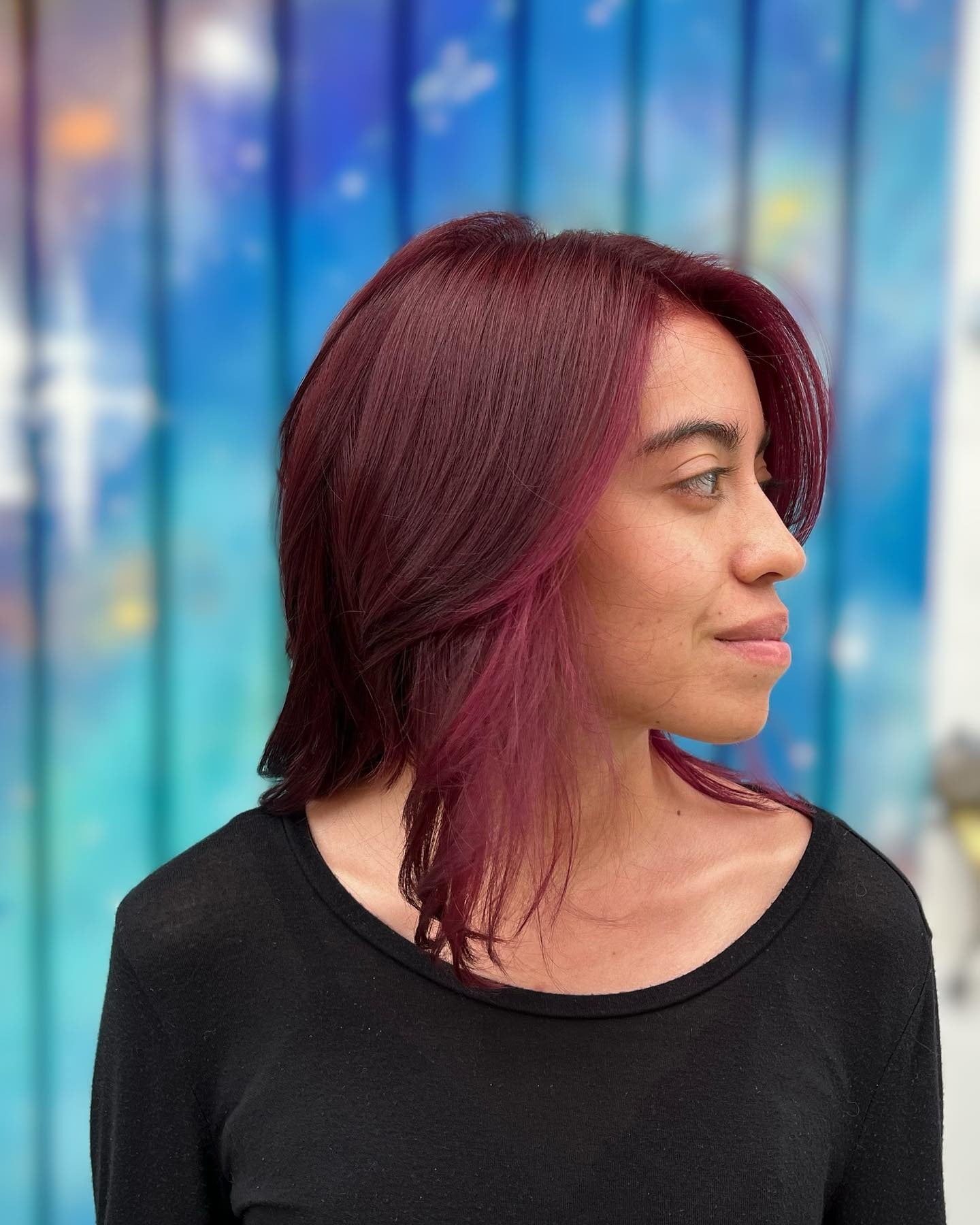 2. strukturierter schulterlanger Wein Bob (Weinhaarfarbe)