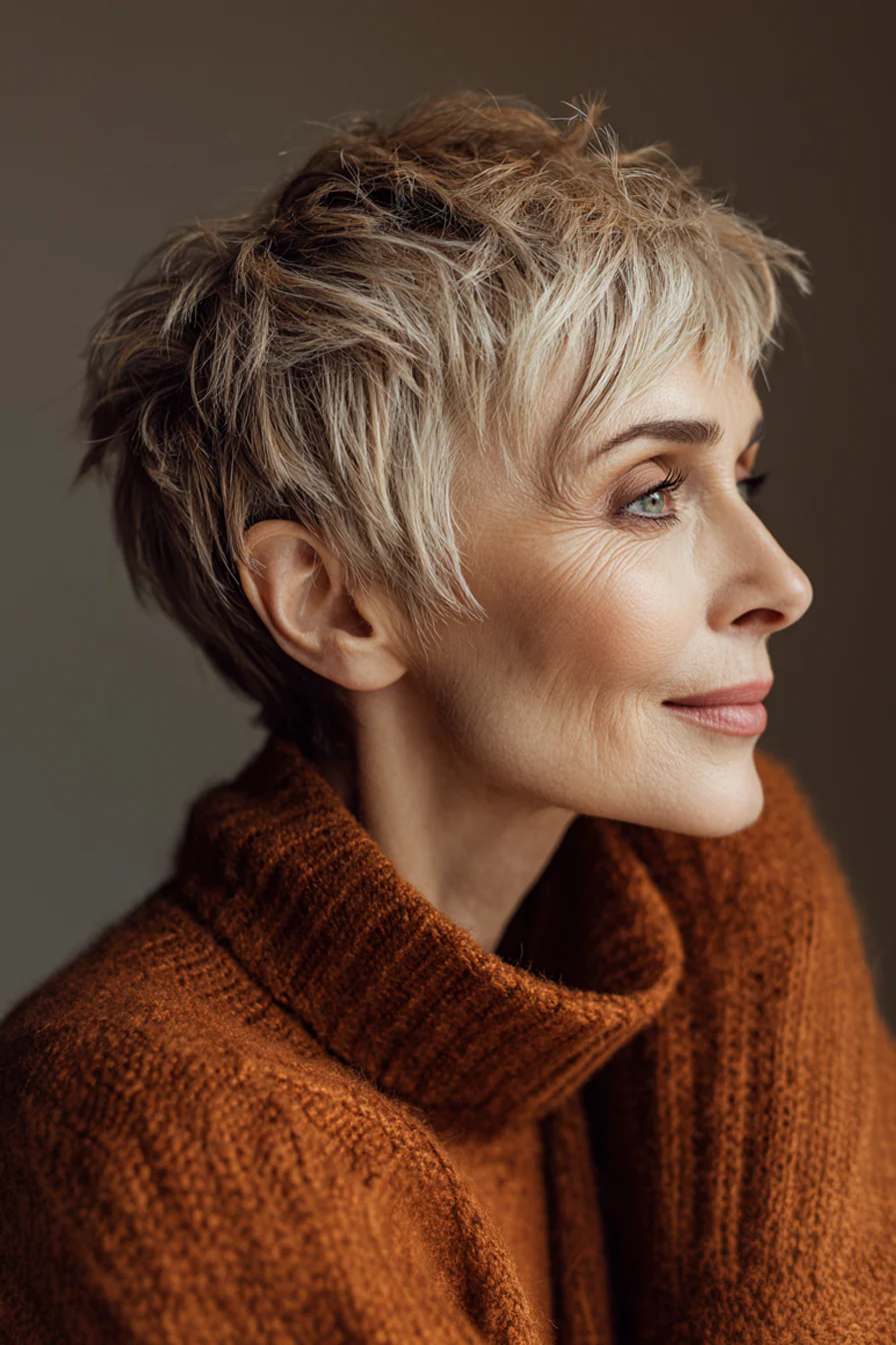 2. Warm Caramel Crop (Kürzere Frisuren für Frauen über 60) – Kürzere Frisuren für Frauen über 60