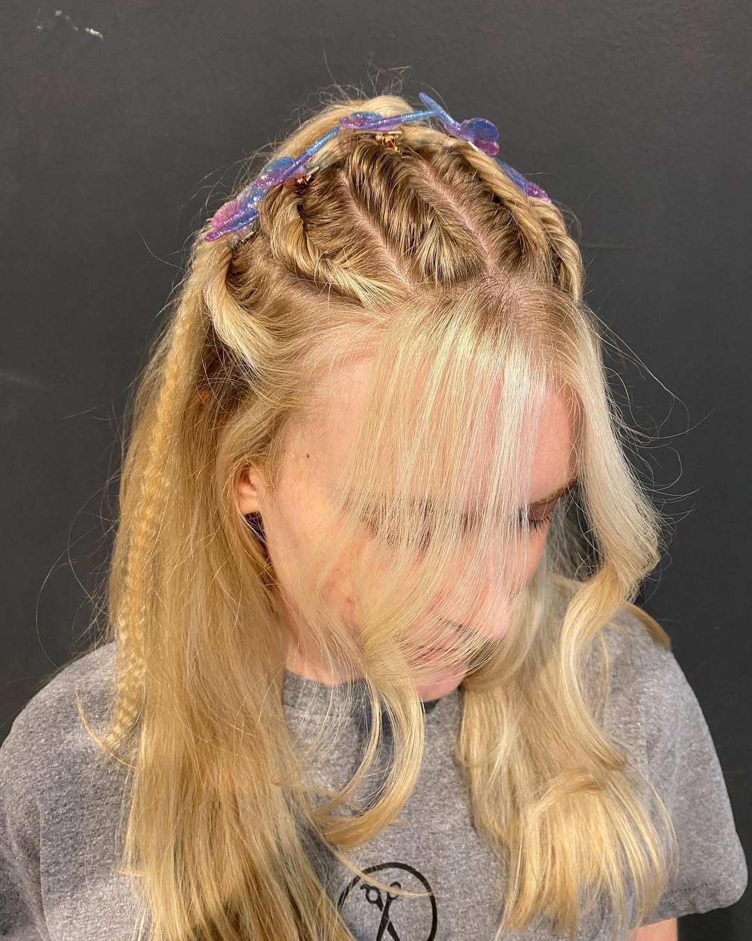 Crimted halbe 2000er Jahre Haare