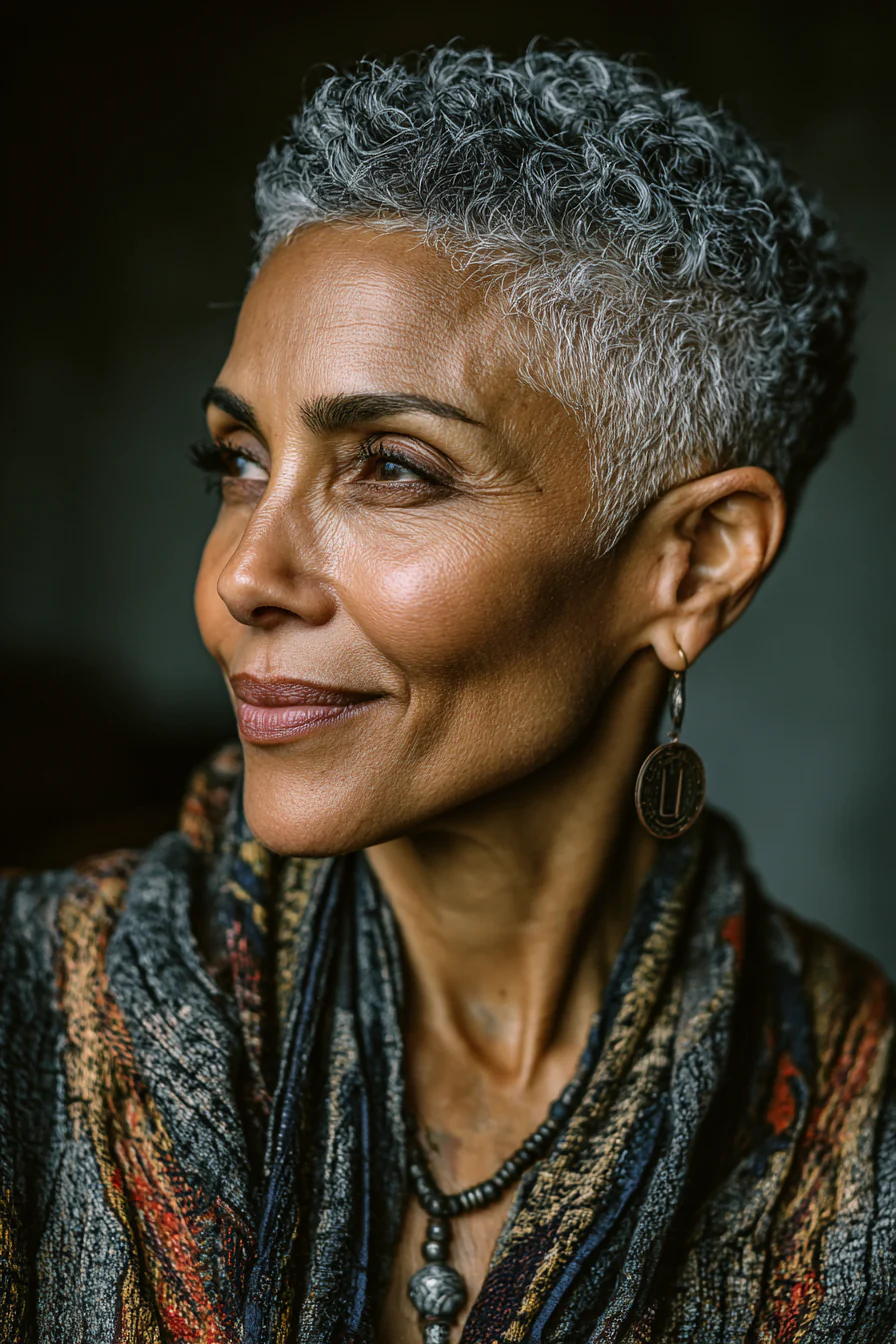 20. Jet Black Sculpted Crop (Beliebte Haarschnitte für Frauen über 60) – Beliebte Haarschnitte für Frauen über 60