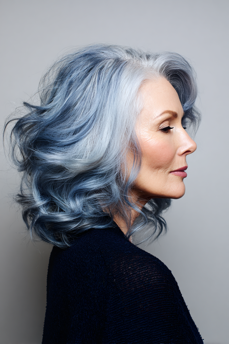 20. Stahlblau geschichtet