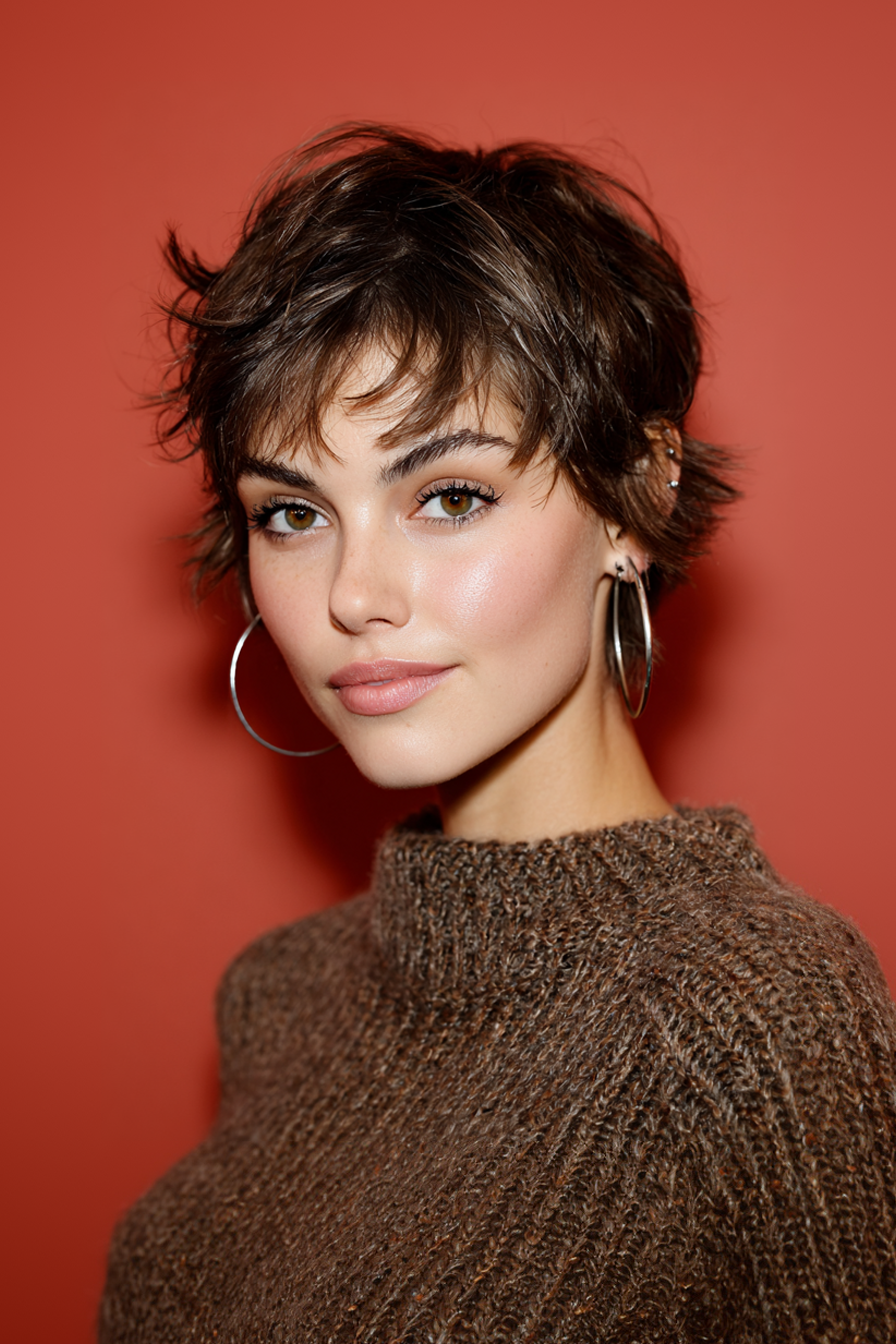 20. Underpixie in Pilzbraun (Pixie -Frisuren) - Pixie -Frisuren