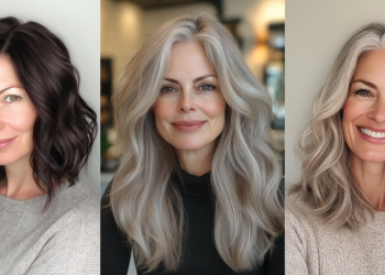 21 atemberaubende Frisuren für Frauen über 50 mit welligen Haaren