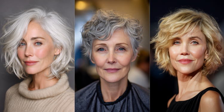 21 atemberaubende Kurzhaarfrisuren für Frauen über 50 mit dickem, welligem Haar