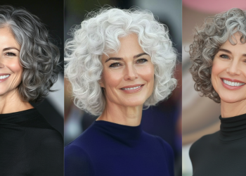 21 atemberaubende kurze lockige Frisuren für Frauen über 50 mit grauen Haaren