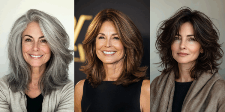 21 erfrischende Frisuren für Frauen über 60 mit dicken Haaren