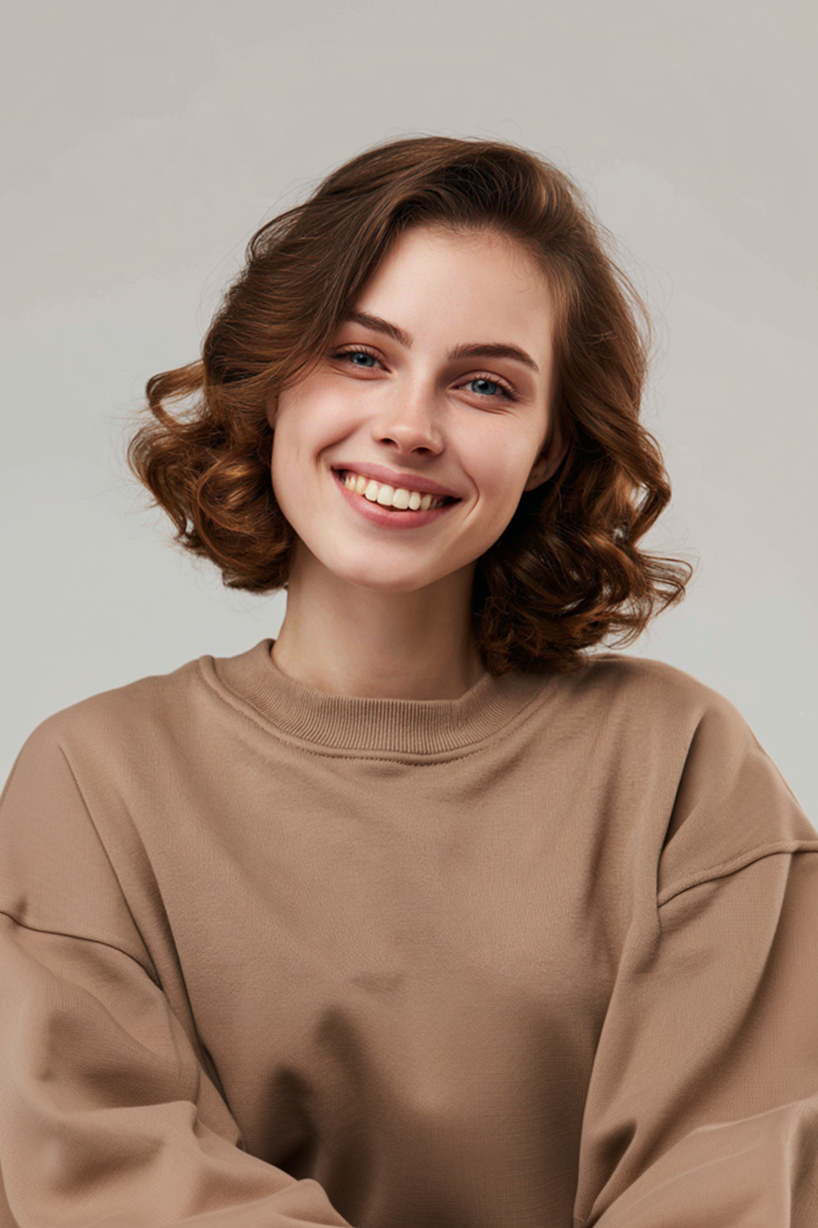 21. Unter Bob in glänzenden Kastanien (kinnlange Frisuren) - Kinnlänge Frisuren