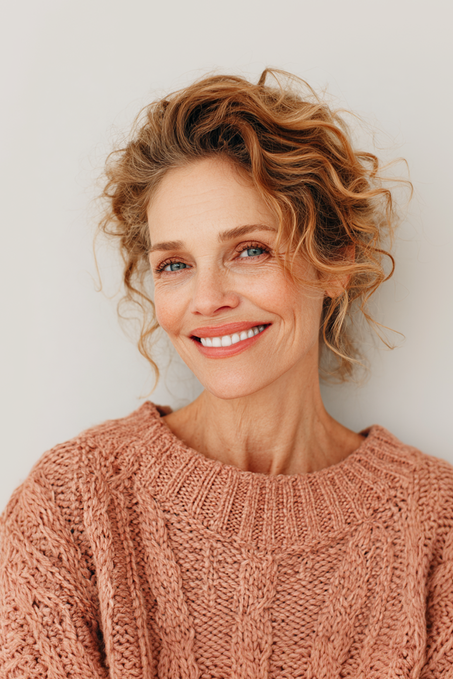 21. Leichte Kupfer -S -Wellen (Hochzeitsfrisuren für Frauen über 60) - Hochzeitsfrisuren für Frauen über 60