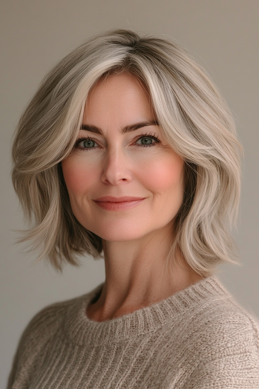 21. Weiche beige blonde Ernte (kurze Haarschnitte für Frauen über 60 mit feinem dünnem Haar) - kurze Haarschnitte für Frauen über 60 mit feinem dünnem Haar