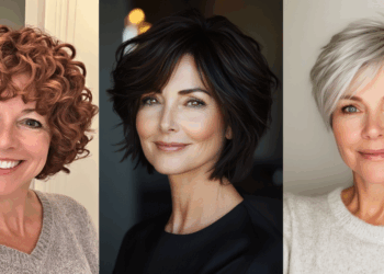 22 alterswierige kurze Haarschnitte für Frauen über 50 mit dicken Haaren