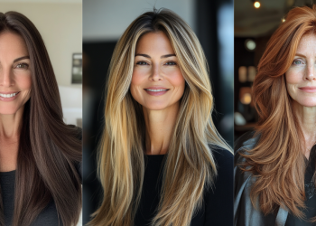 22 atemberaubende lange, gerade Frisuren für Frauen über 50