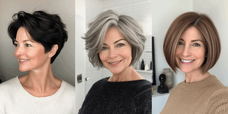 22 schicke kurze Frisuren für Frauen über 60 mit dicken Haaren