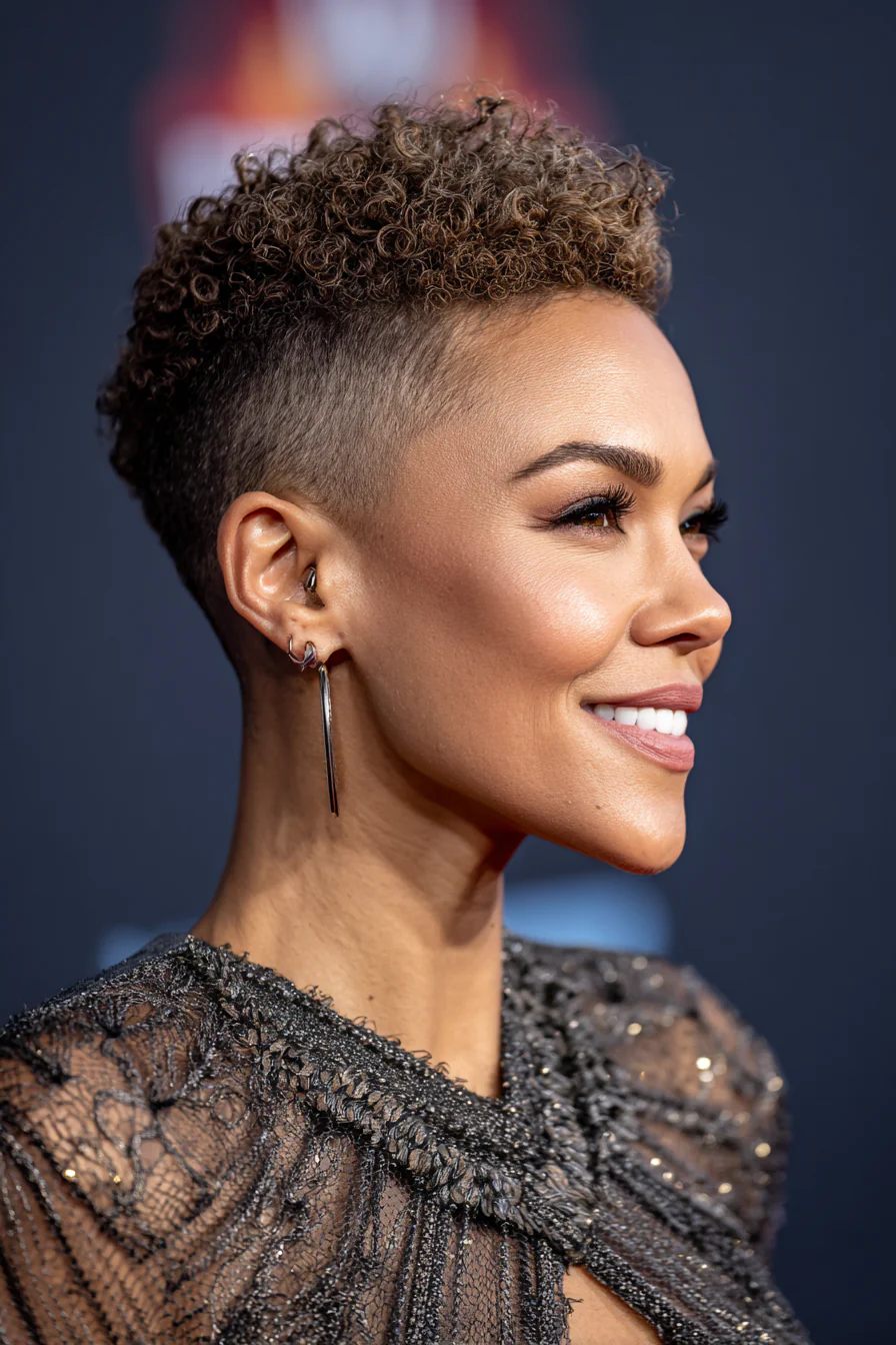 22. Verblasster Afro in Aschbrauntönen (Kurzhaarfrisuren für schwarze Frauen) – Kurzhaarfrisuren für schwarze Frauen