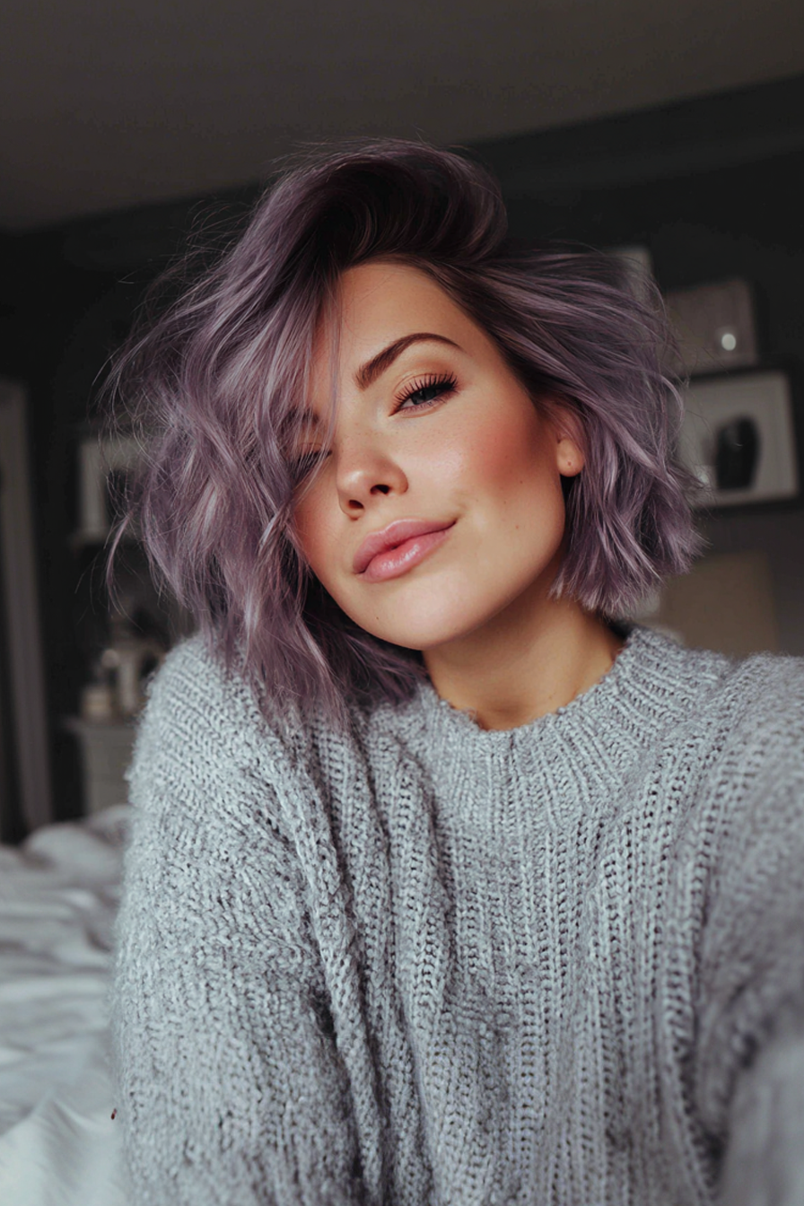 22. Bob mit rauchiger Lila (Haarschnitte für Frauen) - Haarschnitte für Frauen
