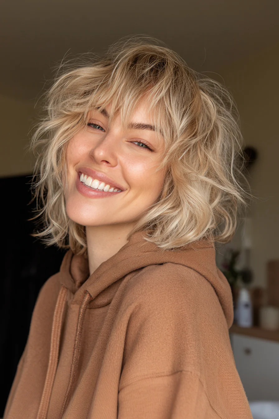 22. Wispy Shag mit kühlem Beigeblond (70er-Jahre-Frisuren für Frauen) – 70er-Jahre-Frisuren für Frauen