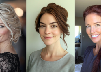 23 alterswierige Frisuren für Frauen über 40 zurückgezogene Frisuren