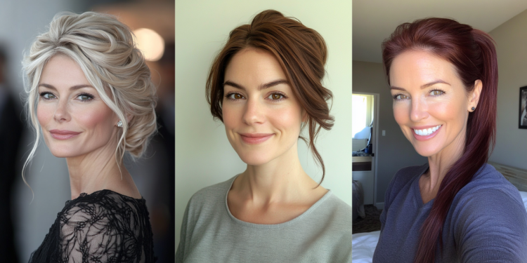 23 alterswierige Frisuren für Frauen über 40 zurückgezogene Frisuren