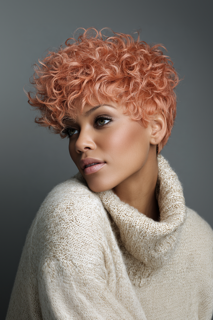 23. Stimmte Korallenpixierpixie (Pixie -Frisuren für Frauen über 40) - Pixie -Frisuren für Frauen über 40