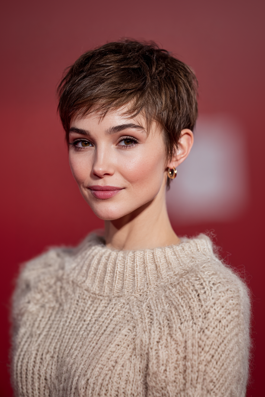 23. kurze Kumpelpixie mit Aschebraun (Haarschnitte für Frauen) - Haarschnitte für Frauen