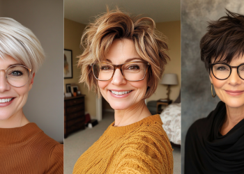 24 atemberaubende Pixie -Haarschnitte für Frauen über 50 mit Brille