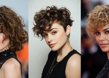 24 atemberaubende kurze asymmetrische lockige Haarschnitte