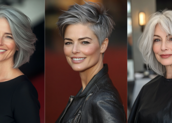 24 erfrischende Haarschnitte für Frauen über 50 mit grauen Haaren