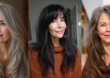 24 wunderschöne Langhaarfrisuren für Frauen über 60 mit dünnem Haar