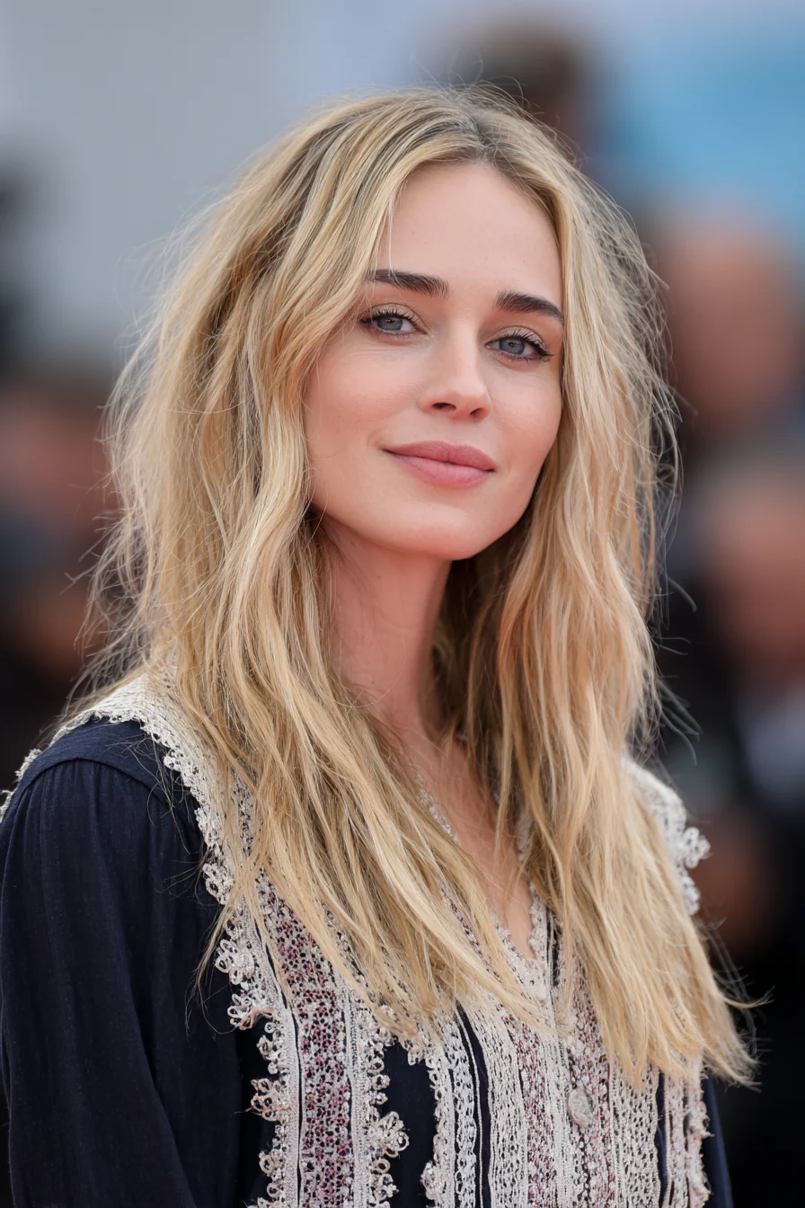 24. Natürlich blonde, rückgängig gemachte Schichten (Boho-Frisuren) – Boho-Frisuren