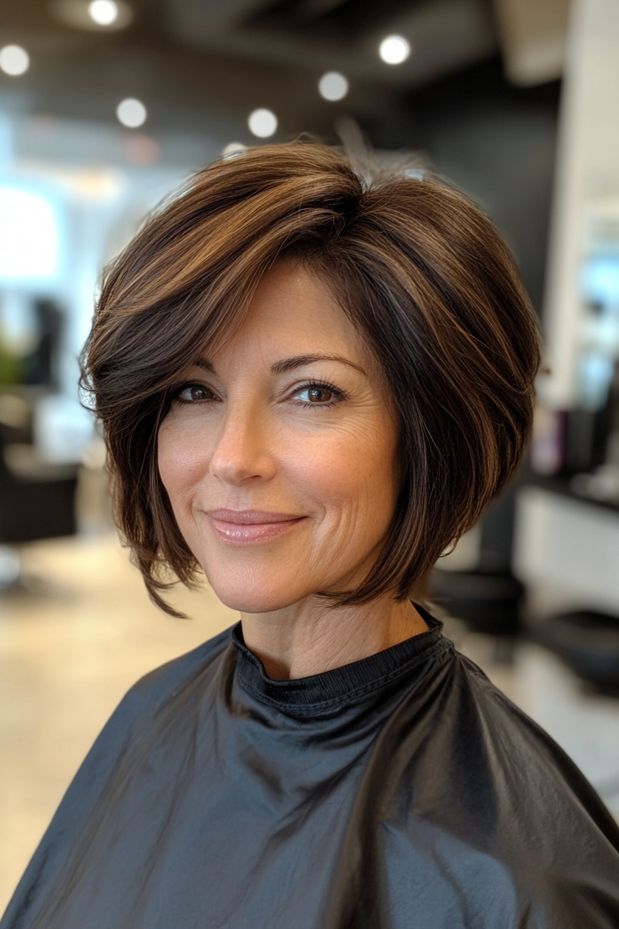 24. Schneewittchen invertierte Bob (umgekehrte Bob -Haarschnitte für ältere Frauen) - Umgekehrte Bob -Haarschnitte für ältere Frauen